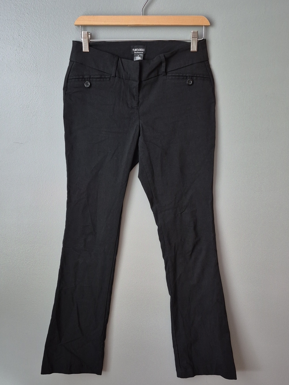 Black Boot-Cut/Flared Dress Pants